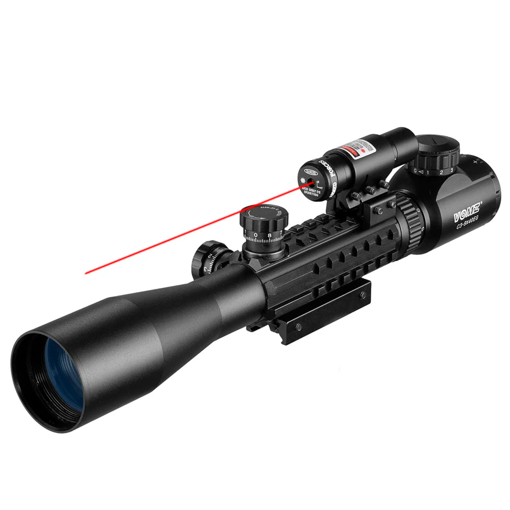 VOMZ 3-9X40 Hunting tactical red dot Laser combination Optical sight Airsoft accessories Spotting scope  rifle hunting