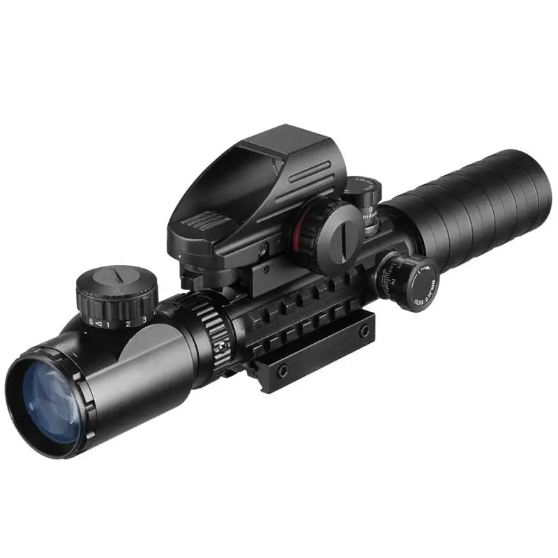 VOMZ 3-9x32 Scope  Illuminated Rangefinder Reticle Rifle   Holographic 4 Reticle Sight 20mm Red Grenn Laser For Hunting