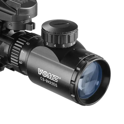 VOMZ 3-9x32 Scope  Illuminated Rangefinder Reticle Rifle   Holographic 4 Reticle Sight 20mm Red Grenn Laser For Hunting