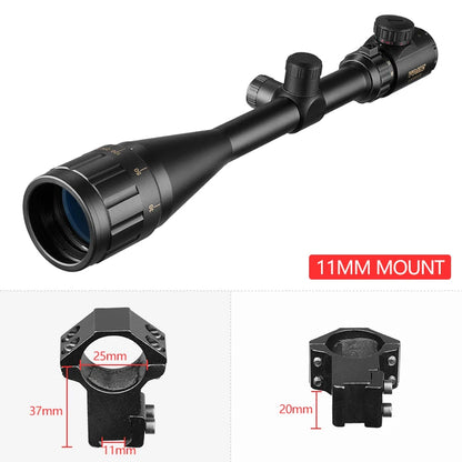 VOMZ 6-24x50 AOEG Rangefinder Sight Rifle Scope With Holographic 4 Reticle Sight Red Dot Green Dot Laser Combo Riflescope