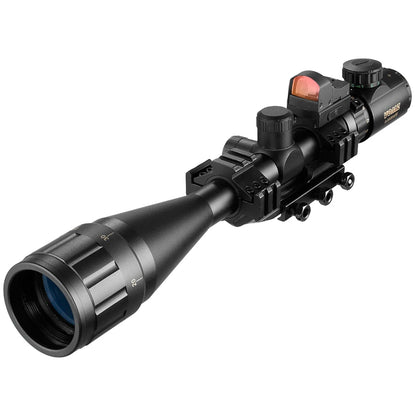 VOMZ 6-24x50 AOEG Rangefinder Sight Rifle Scope With Holographic 4 Reticle Sight Red Dot Green Dot Laser Combo Riflescope