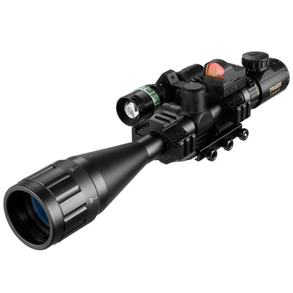 VOMZ 6-24x50 AOEG Rangefinder Sight Rifle Scope With Holographic 4 Reticle Sight Red Dot Green Dot Laser Combo Riflescope