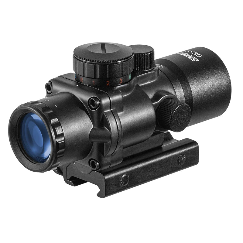 VOMZ Hunting Riflescope Tactical 3.5X30 RGB Laser Sight Point Red Tricolor Combination Compact Telescope Fiber Optic Green Sight