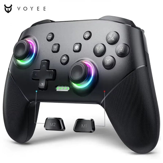 VOYEE wireless switch controller,  with Switch Pro controller, Switch/Switch Lite/OLED/PC