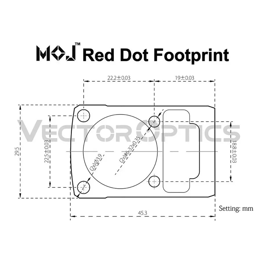 Vector Optics Designed  Frenzy SCRD-36 & SCRD-37 Line Red Dot Sights MOJ Footprint