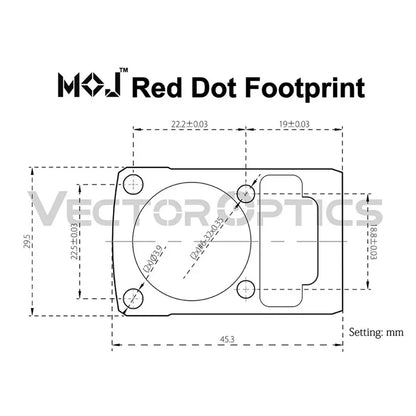 Vector Optics Designed  Frenzy SCRD-36 & SCRD-37 Line Red Dot Sights MOJ Footprint