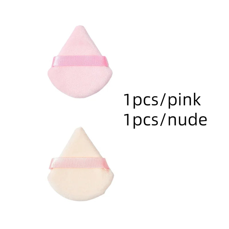 Velvet Cosmetic Powder Pufff Makeup Sponge Puff Dry Use Triangle Makeup Puff Women Soft Smooth Beauty Washable Face Makeup Tools