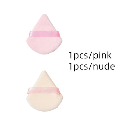 Velvet Cosmetic Powder Pufff Makeup Sponge Puff Dry Use Triangle Makeup Puff Women Soft Smooth Beauty Washable Face Makeup Tools