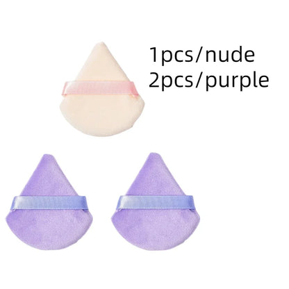 Velvet Cosmetic Powder Pufff Makeup Sponge Puff Dry Use Triangle Makeup Puff Women Soft Smooth Beauty Washable Face Makeup Tools