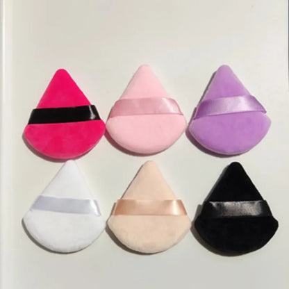 Velvet Cosmetic Powder Pufff Makeup Sponge Puff Dry Use Triangle Makeup Puff Women Soft Smooth Beauty Washable Face Makeup Tools