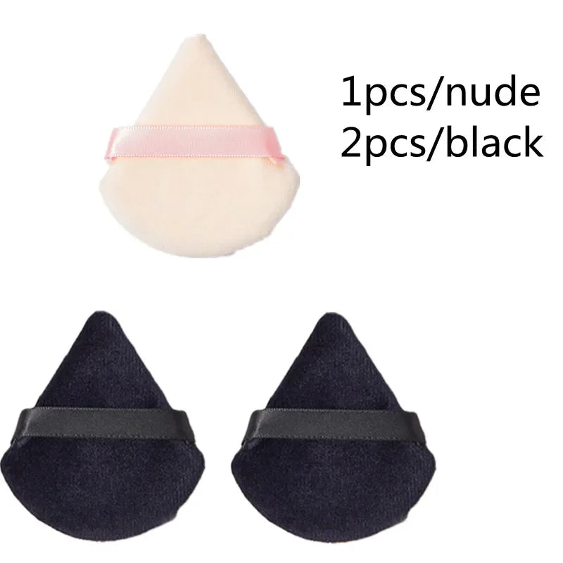 Velvet Cosmetic Powder Pufff Makeup Sponge Puff Dry Use Triangle Makeup Puff Women Soft Smooth Beauty Washable Face Makeup Tools