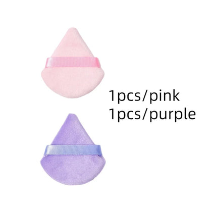 Velvet Cosmetic Powder Pufff Makeup Sponge Puff Dry Use Triangle Makeup Puff Women Soft Smooth Beauty Washable Face Makeup Tools