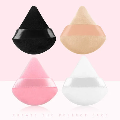 Velvet Cosmetic Powder Pufff Makeup Sponge Puff Dry Use Triangle Makeup Puff Women Soft Smooth Beauty Washable Face Makeup Tools