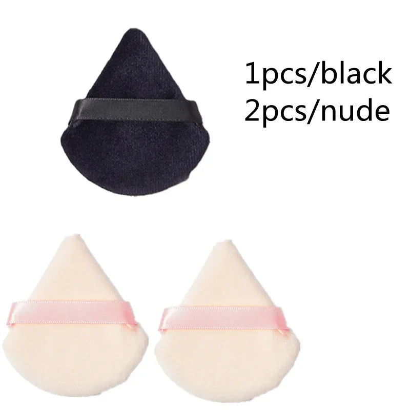 Velvet Cosmetic Powder Pufff Makeup Sponge Puff Dry Use Triangle Makeup Puff Women Soft Smooth Beauty Washable Face Makeup Tools