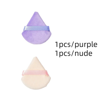 Velvet Cosmetic Powder Pufff Makeup Sponge Puff Dry Use Triangle Makeup Puff Women Soft Smooth Beauty Washable Face Makeup Tools