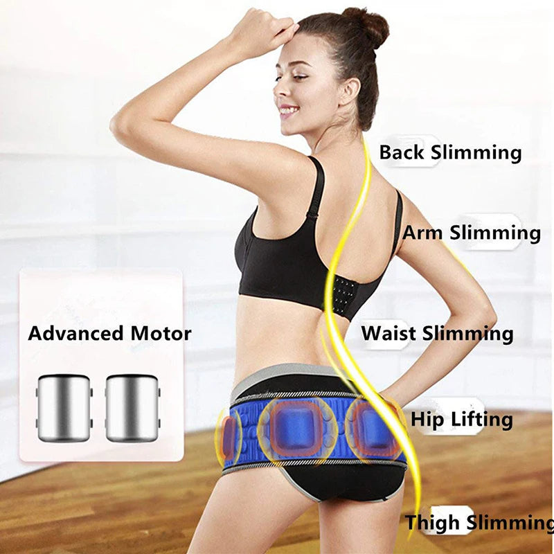 PC Vibrating Body Slimming Belt Waist Abdominal Stimulator Hip Trainer Fat