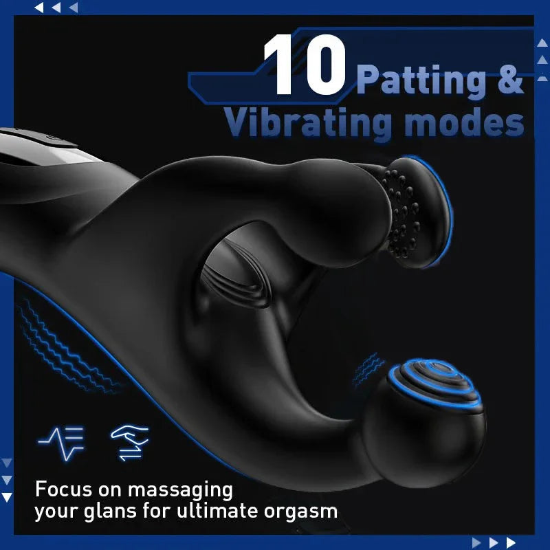 GtoozaVibrating Male Masturbator Glans  Electric Penis Massager Delay Trainer Exerciser Vibrations Stimulator Adult Sex Toy gtooza.com