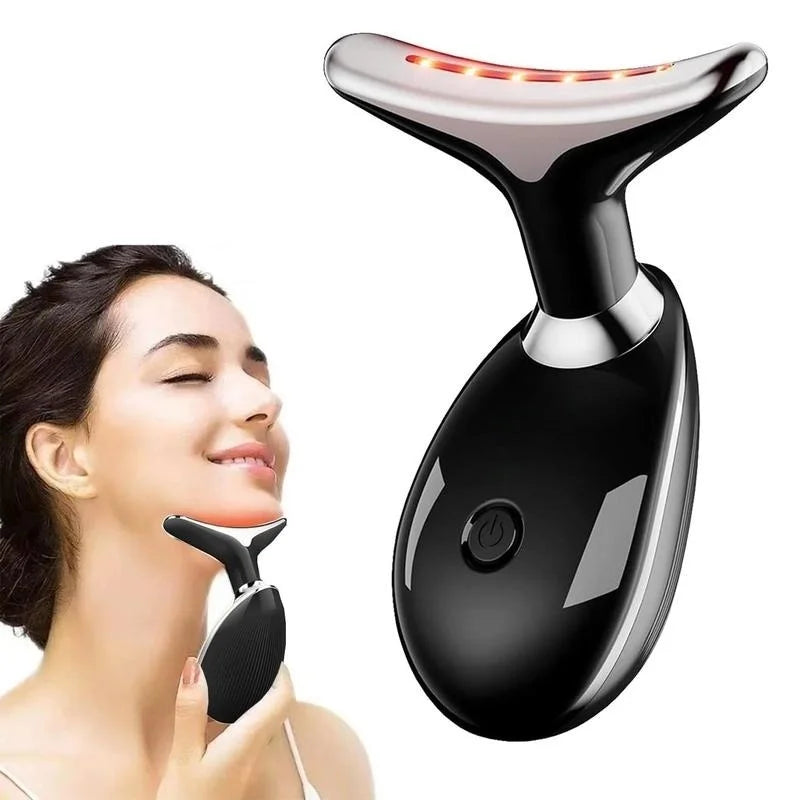 Vibrating Neck Device Beauty Gift, neck and face skin massager,1 piece set portable usb charging, facial massage instrument tool