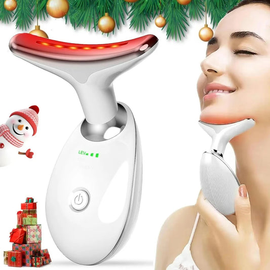 Vibrating Neck Device Beauty Gift, neck and face skin massager,1 piece set portable usb charging, facial massage instrument tool