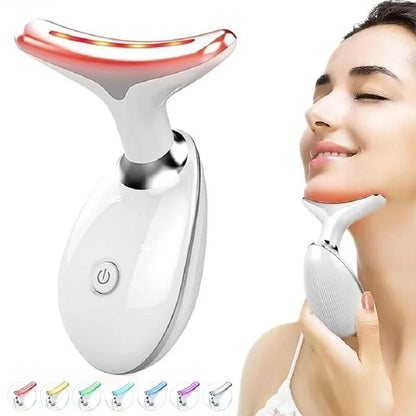 Vibrating Neck Device Beauty Gift, neck and face skin massager,1 piece set portable usb charging, facial massage instrument tool