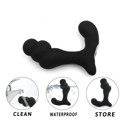 Vibrating Prostate Massager Training  With 12 Vibration Modes G-Spot  Anal Beads Sexual Stimulation Device