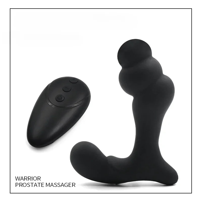 Vibrating Prostate Massager Training  With 12 Vibration Modes G-Spot  Anal Beads Sexual Stimulation Device