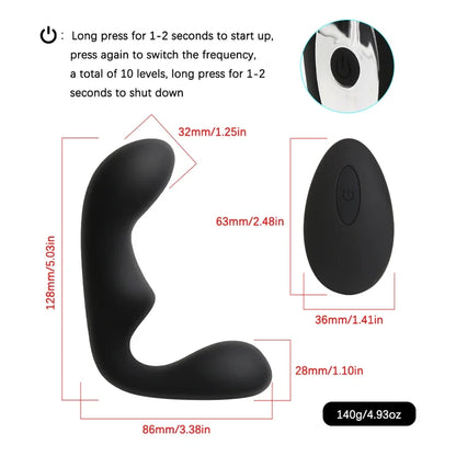 Vibrating Prostate Massager Training  With 12 Vibration Modes G-Spot  Anal Beads Sexual Stimulation Device