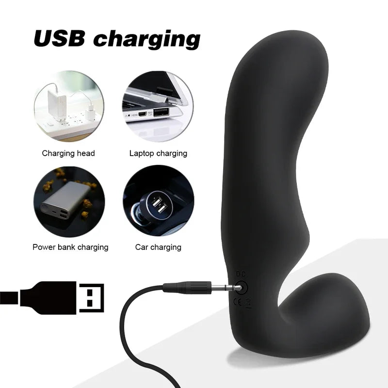 Vibrating Prostate Massager Training  With 12 Vibration Modes G-Spot  Anal Beads Sexual Stimulation Device