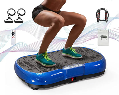 PC Vibration Plate Exercise Machine 10 Modes/ Loop Bands Jump Rope Bluetoot