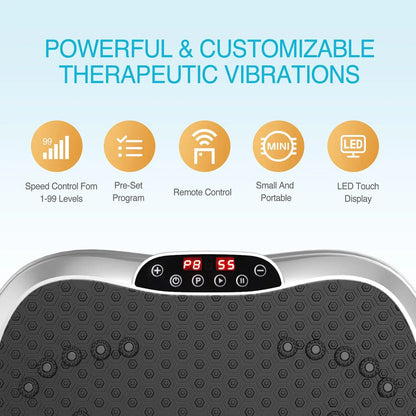 PC Vibration Plate Exercise Machine Whole Body Workout Portable Mini Vibrat