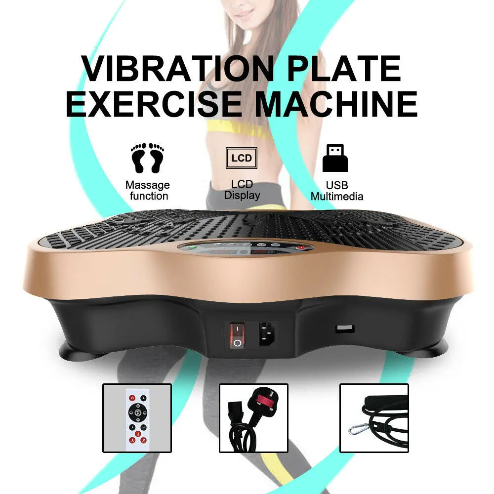 PC Vibration Plate Fitness Vibration Platm Machine Exercise Body Workout Ma