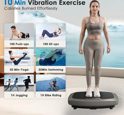 PC Vibration Plate, Whole Body Vibration Platm Exercise Machine with Blueto