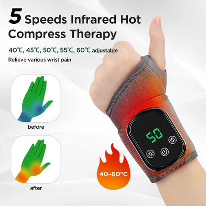 PC Vibration Wrist / Ankle Massager Infrared Hot Compress Therapy Hand / Fo