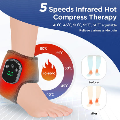 PC Vibration Wrist / Ankle Massager Infrared Hot Compress Therapy Hand / Fo