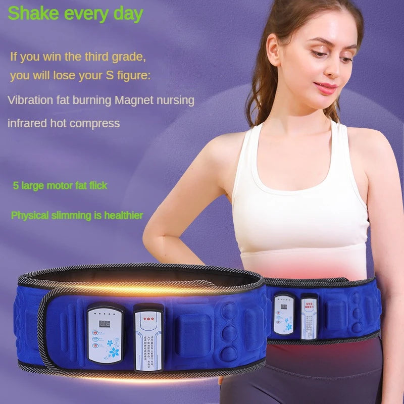 PC Vibro Slimming Belt Body Shaper Electric Abdominal Fat Burner 8 Motor Et