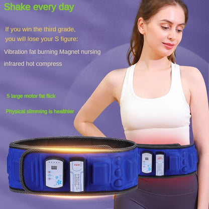 PC Vibro Slimming Belt Body Shaper Electric Abdominal Fat Burner 8 Motor Et