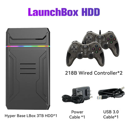 Video Game Consoles Launchbox OS Retro Gaming HDD  Xbox/Switch/PS4/PS3/PS2/PS1/DC/WII  Windows PC/Laptop with 10107Games