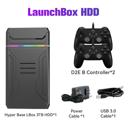 Video Game Consoles Launchbox OS Retro Gaming HDD  Xbox/Switch/PS4/PS3/PS2/PS1/DC/WII  Windows PC/Laptop with 10107Games