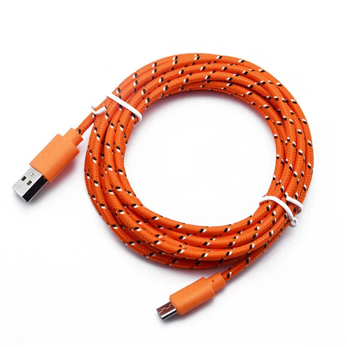 PC Vumpach Nylon Braided Micro USB Cable 1m/2m/3m Data Sync USB Charger Cable For Samsung HTC LG Huawei Xiaomi Android Phone Cables