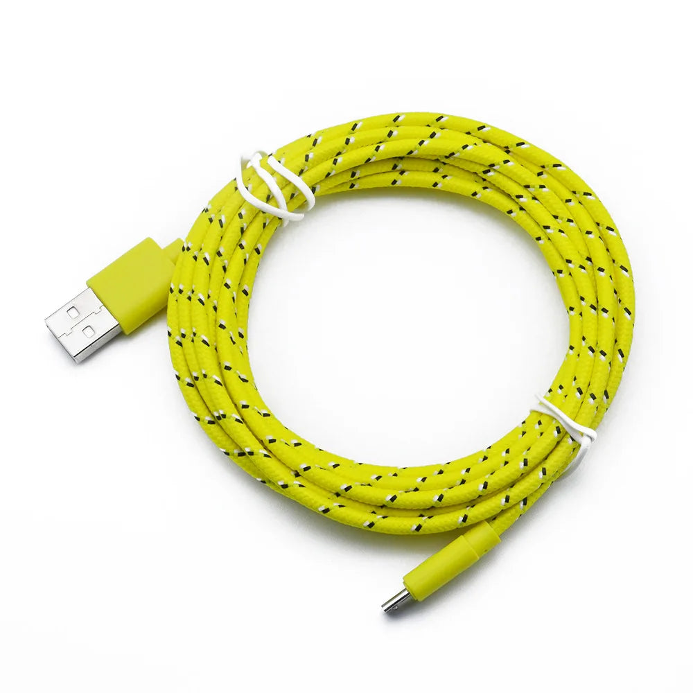 PC Vumpach Nylon Braided Micro USB Cable 1m/2m/3m Data Sync USB Charger Cable For Samsung HTC LG Huawei Xiaomi Android Phone Cables