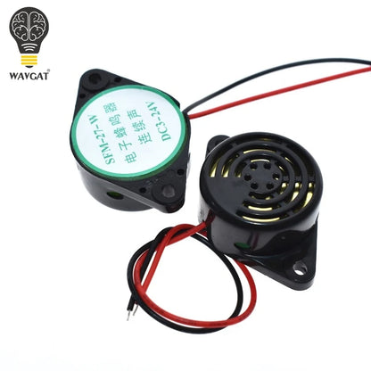 WAVGAT 95DB Alarm High-decibel DC 3-24V 12V Electronic Buzzer Beep Alarm Intermittent Continuous Beep for Arduino Car Van SFM-27