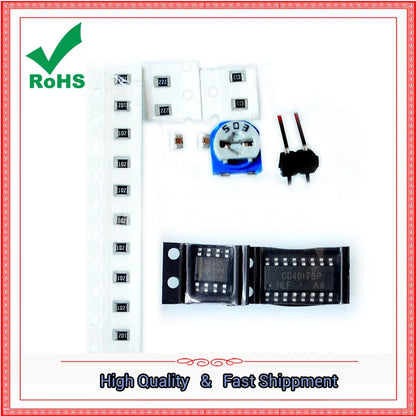 Water Lamp Kit NE555 + CD4017 Water Lamp Electronic DIY Spare Parts Electronic Production Electronic Suite Ne555p & 4017