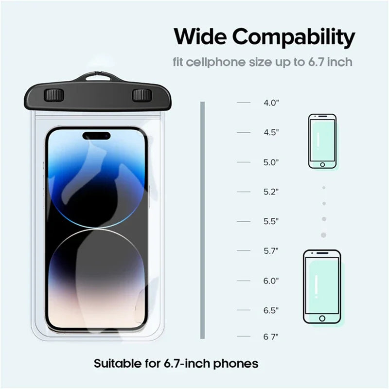 PC Waterproof Phone Case swimming water proof bag universal underwater phone protector pouch PV cover  iPhone 15 14 13 Pro Max