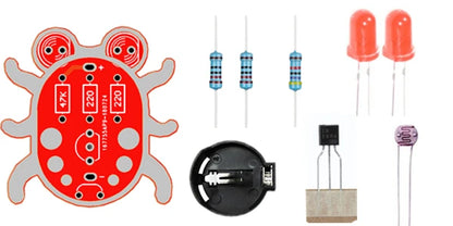 Weevil Eye DIY Electronic Beginner Learn To Solder Fun Kit Handmade Gift  (Red. Yellow. Green White Blue Black Purple )