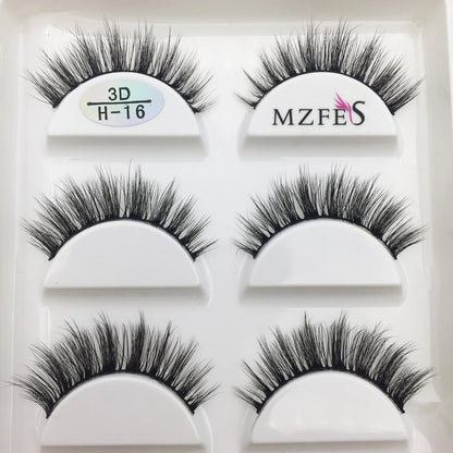 Wholesale 5 Pairs Natural 3D Mink False Eyelashes Make up Soft Fake Eye Lashes Faux cils Extension Makeup Beauty Eyelash