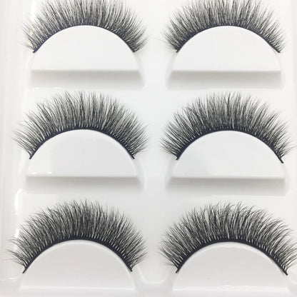 Wholesale 5 Pairs Natural 3D Mink False Eyelashes Make up Soft Fake Eye Lashes Faux cils Extension Makeup Beauty Eyelash