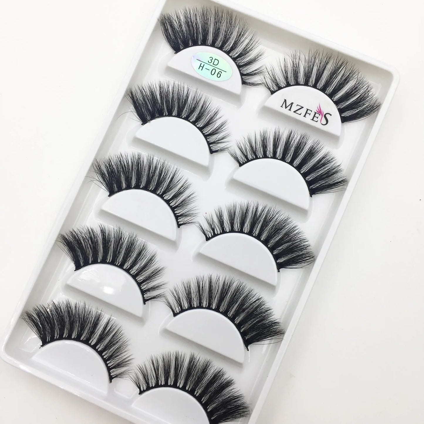 Wholesale 5 Pairs Natural 3D Mink False Eyelashes Make up Soft Fake Eye Lashes Faux cils Extension Makeup Beauty Eyelash