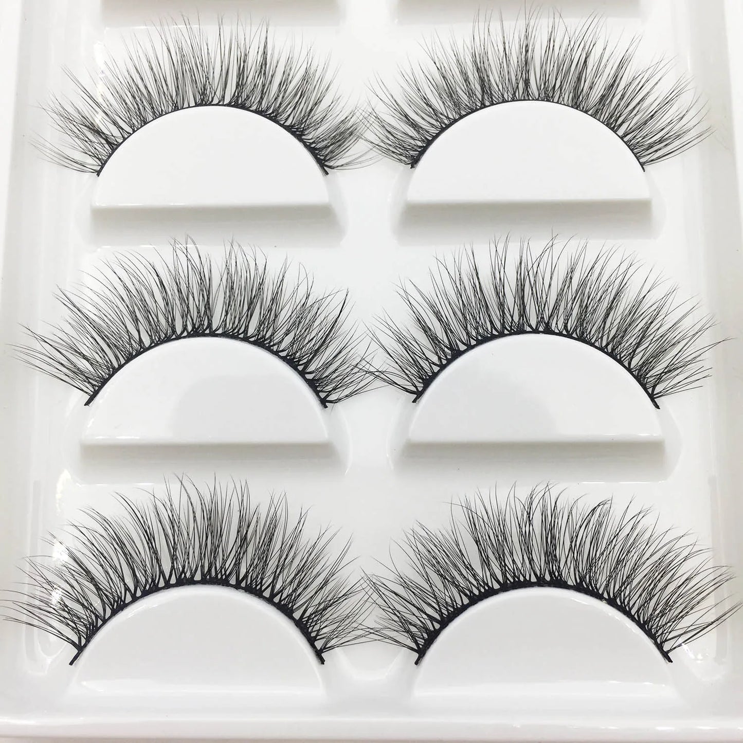 Wholesale 5 Pairs Natural 3D Mink False Eyelashes Make up Soft Fake Eye Lashes Faux cils Extension Makeup Beauty Eyelash