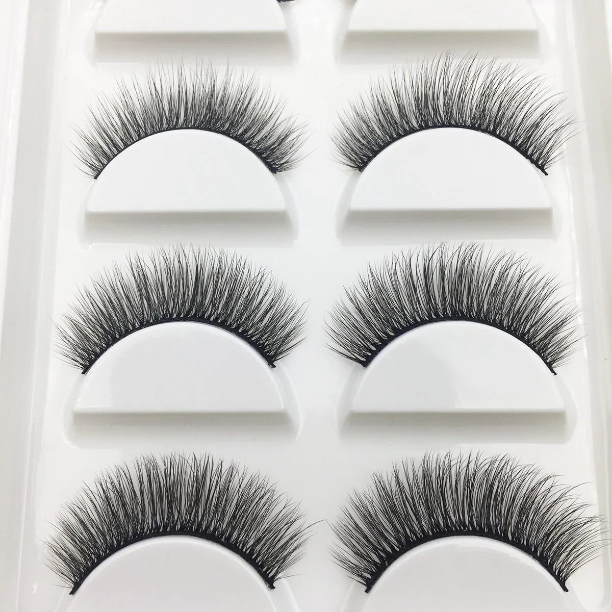 Wholesale 5 Pairs Natural 3D Mink False Eyelashes Make up Soft Fake Eye Lashes Faux cils Extension Makeup Beauty Eyelash