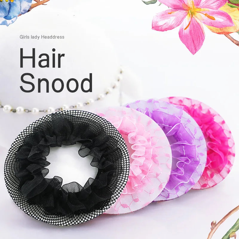 Wholesale Girls Women Crotchet Hair Net Ballerina Black Pink Hair Accessories Ballet Dance Skating Snoods Hairnet Bun Cover gtooza.com